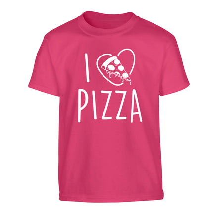 I Love Pizza Children's pink Tshirt 12-13 Years