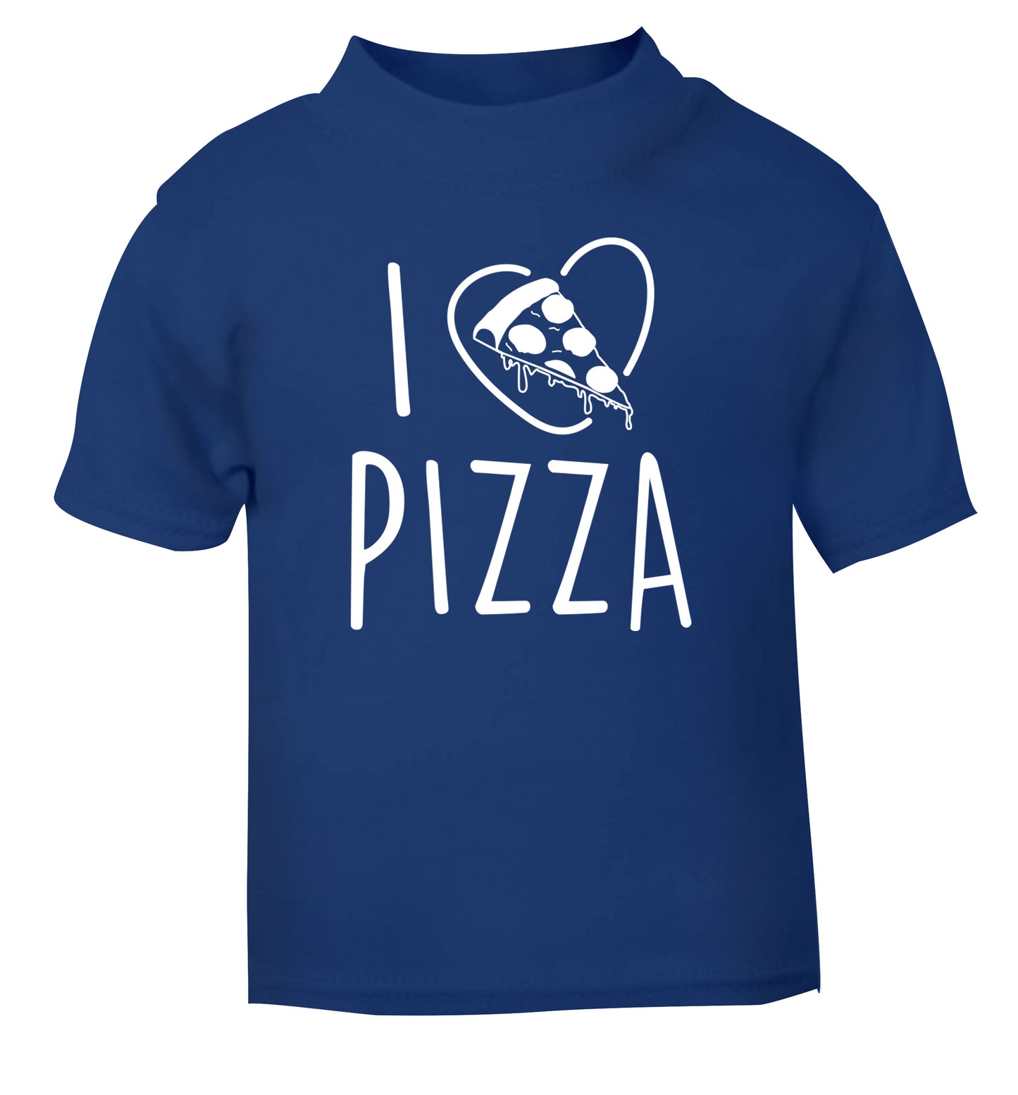 I Love Pizza blue Baby Toddler Tshirt 2 Years