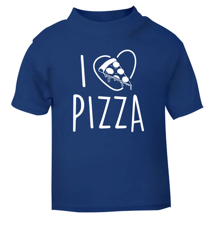 I Love Pizza blue Baby Toddler Tshirt 2 Years