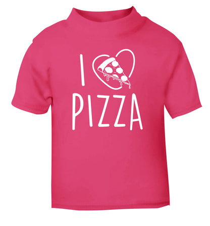 I Love Pizza pink Baby Toddler Tshirt 2 Years