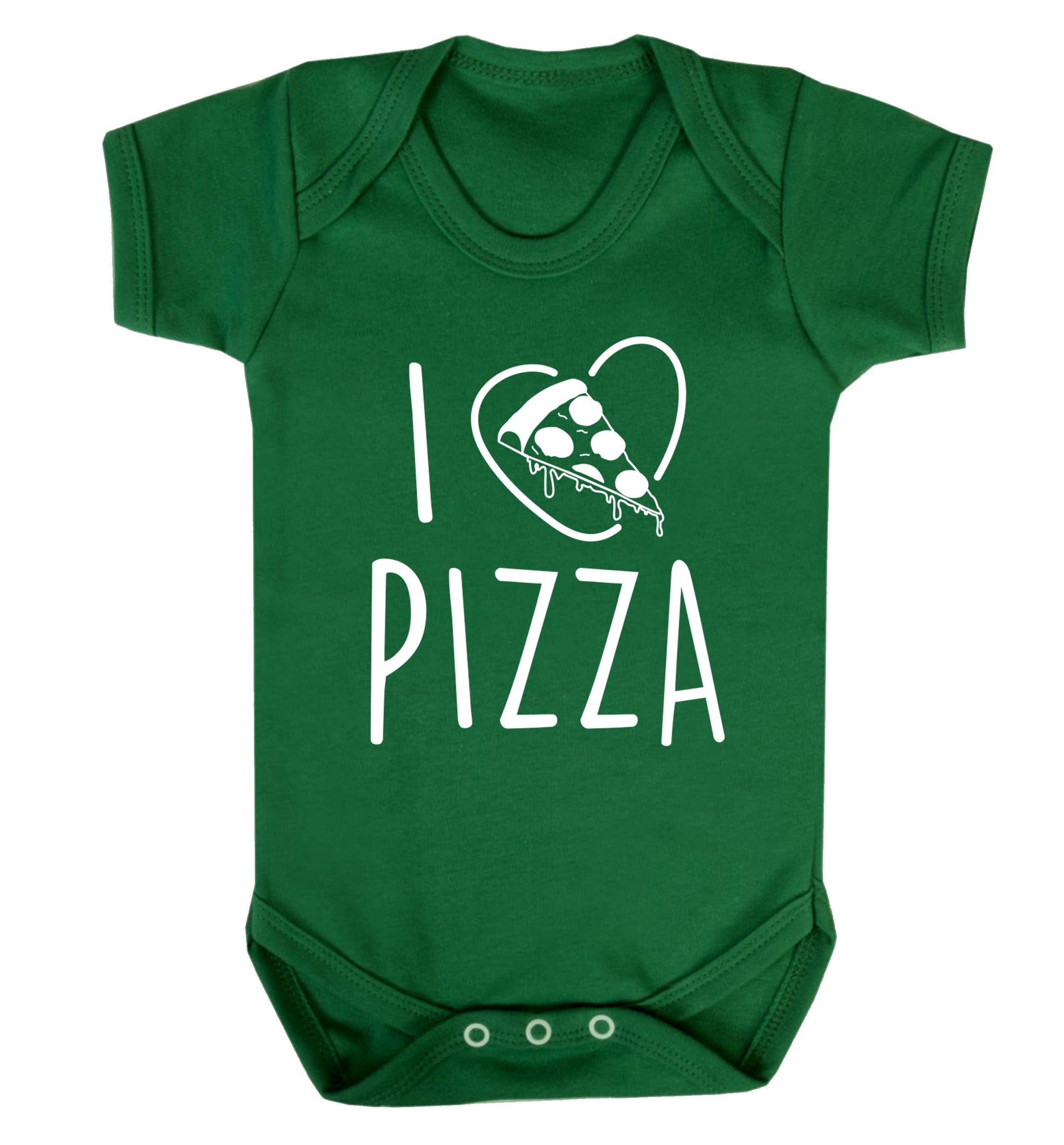 I Love Pizza Baby Vest green 18-24 months