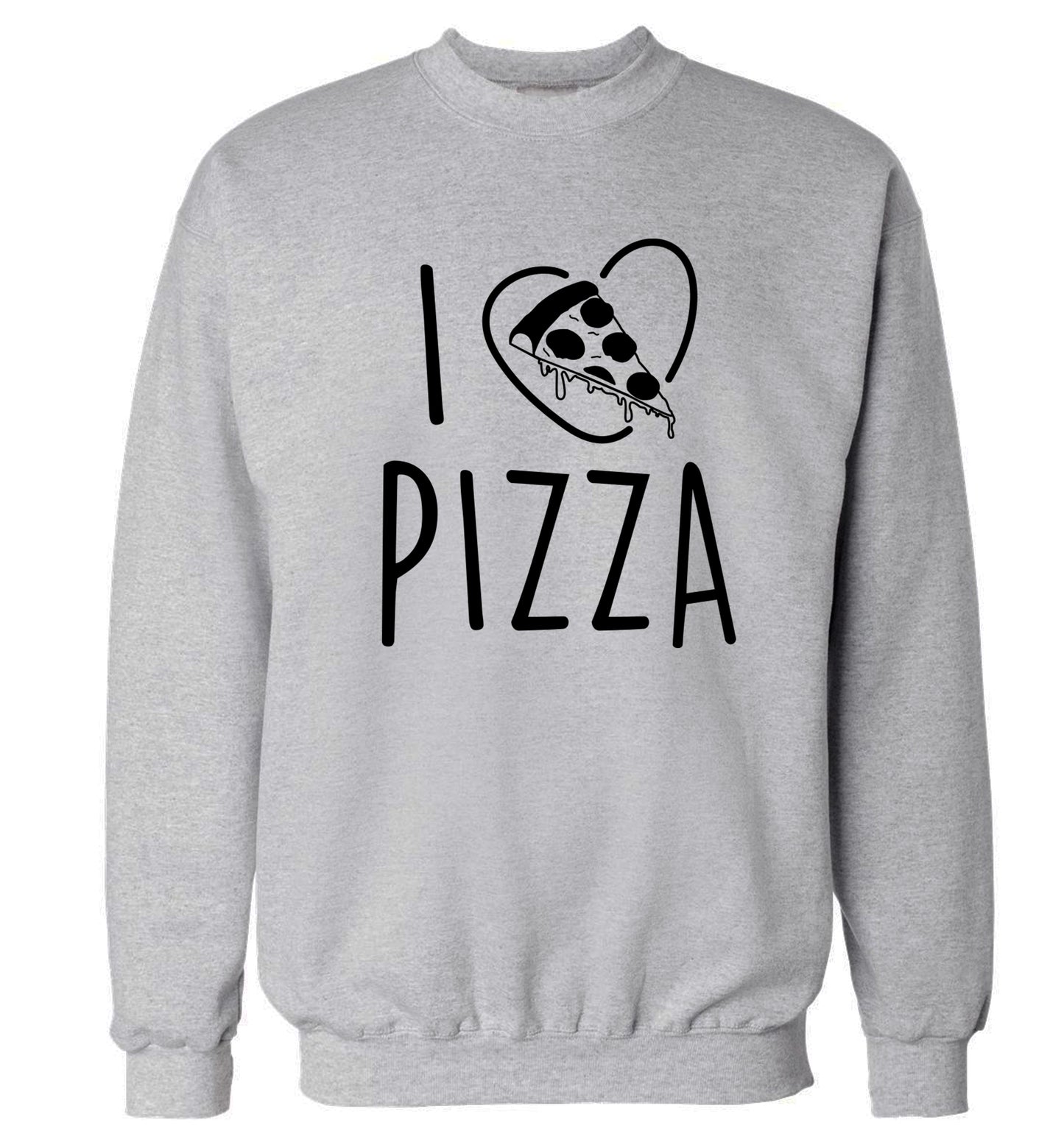 I Love Pizza Adult's unisex grey Sweater 2XL