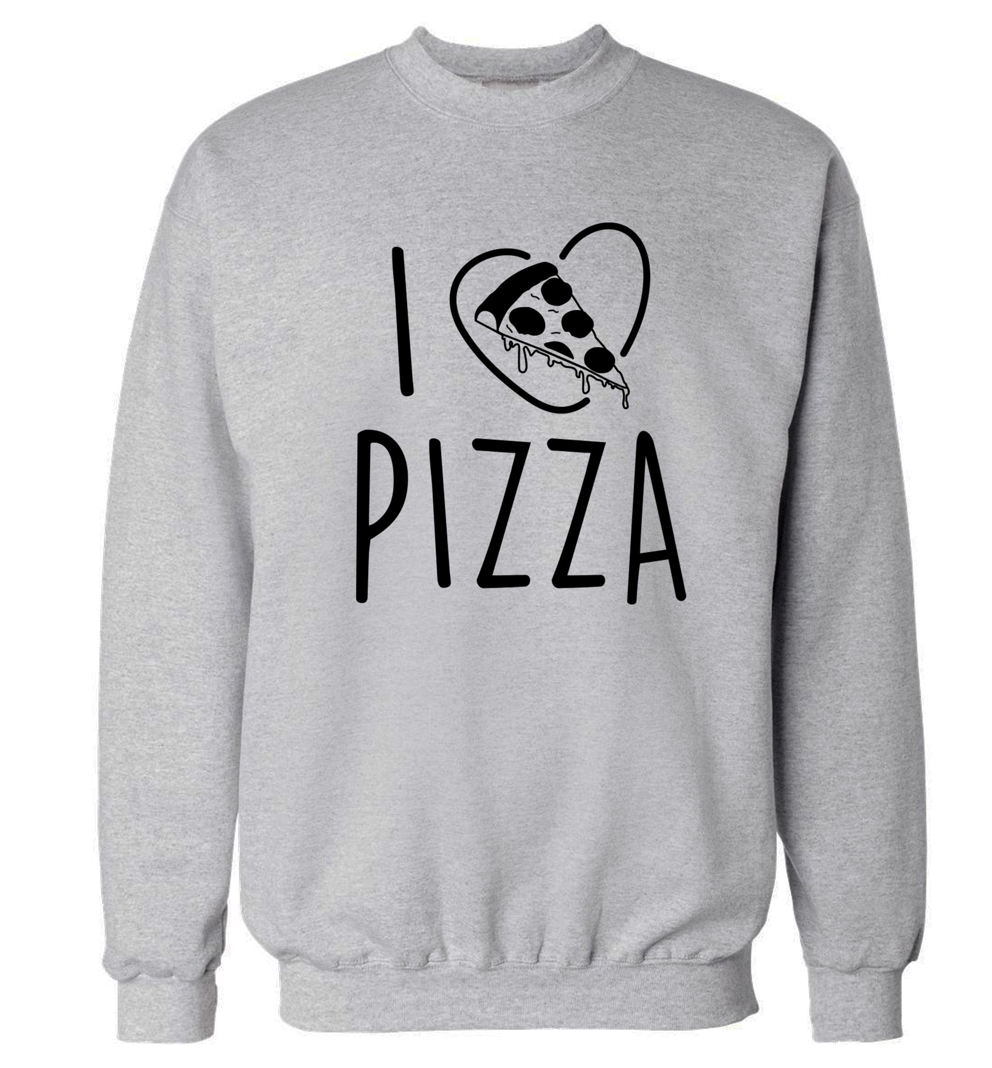 I Love Pizza Adult's unisex grey Sweater 2XL