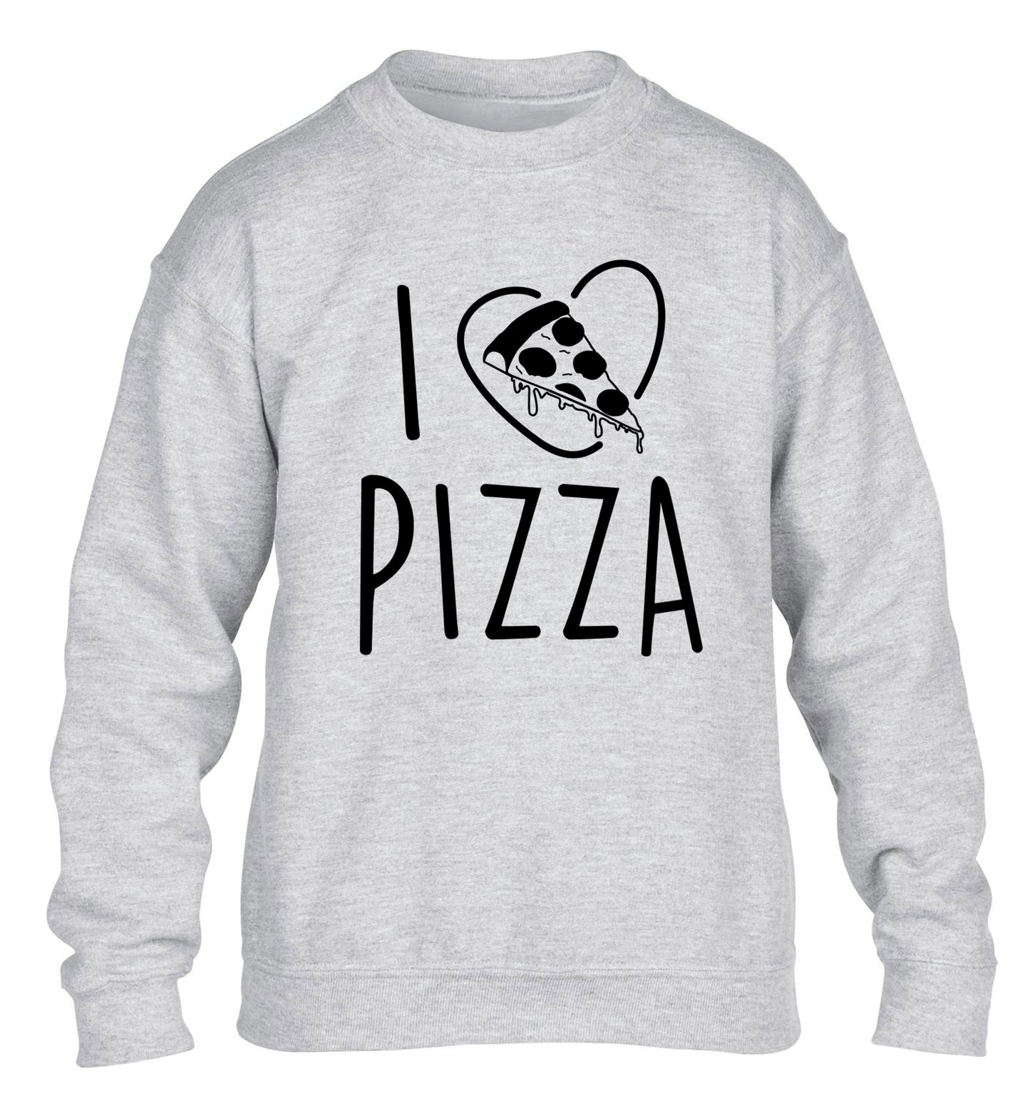 I Love Pizza children's grey sweater 12-13 Years