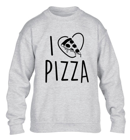 I Love Pizza children's grey sweater 12-13 Years