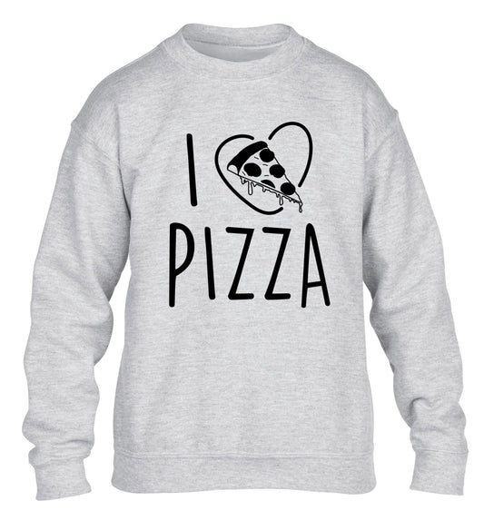 I Love Pizza children's grey sweater 12-13 Years