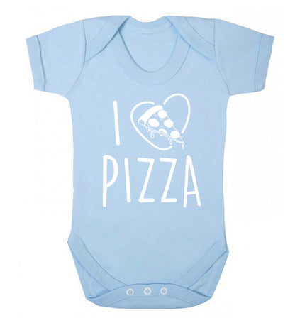 I Love Pizza Baby Vest pale blue 18-24 months