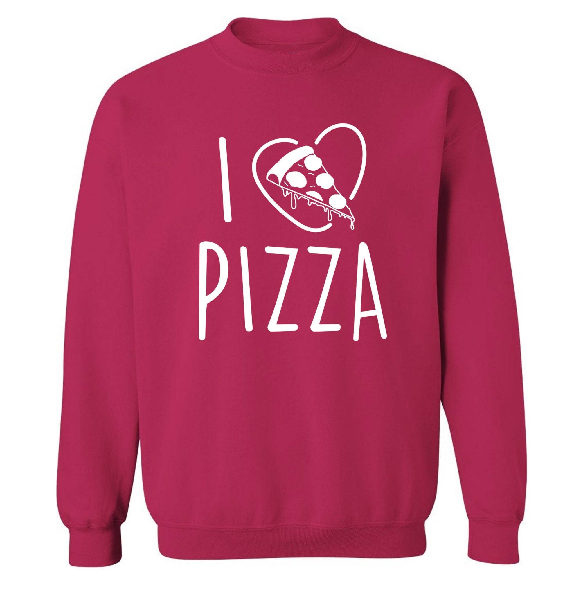 I Love Pizza Adult's unisex pink Sweater 2XL