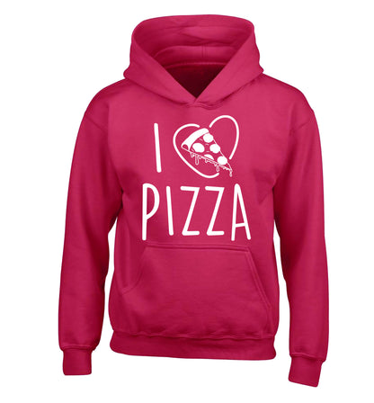 I Love Pizza children's pink hoodie 12-13 Years