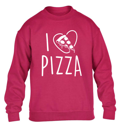 I Love Pizza children's pink sweater 12-13 Years