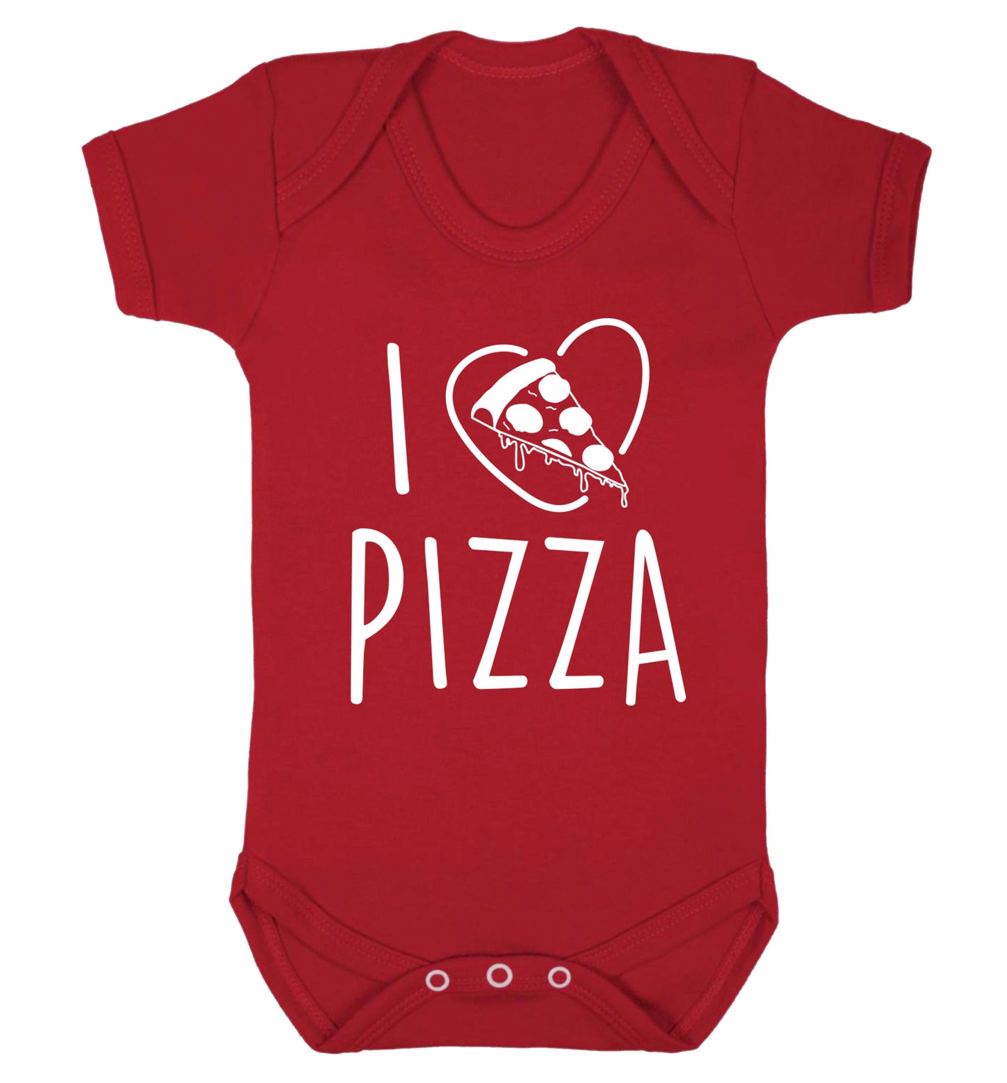 I Love Pizza Baby Vest red 18-24 months