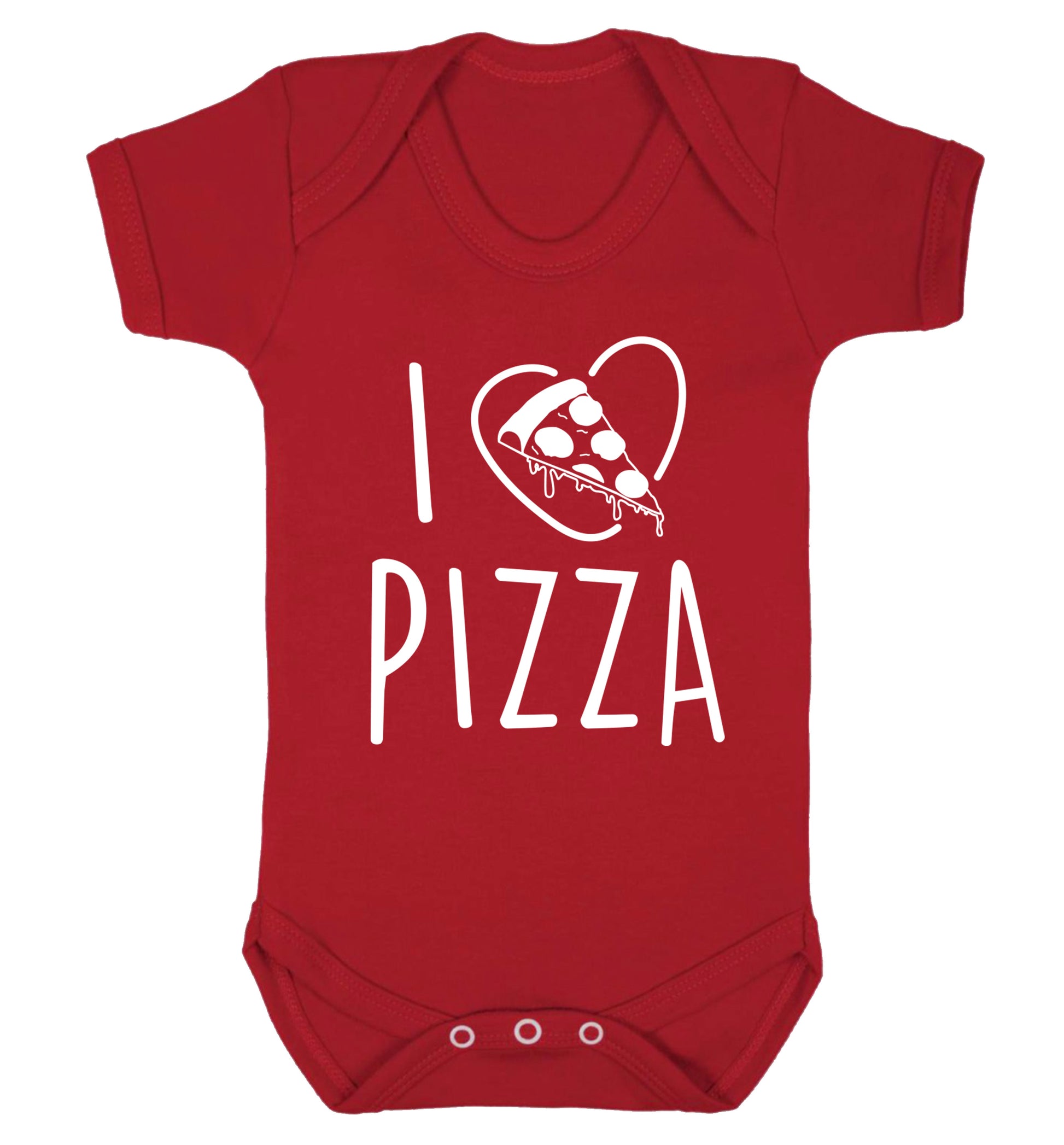 I Love Pizza Baby Vest red 18-24 months