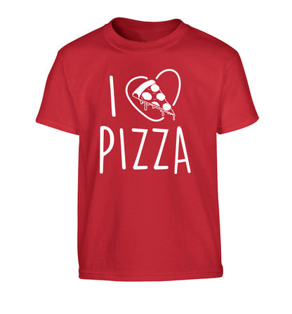 I Love Pizza Children's red Tshirt 12-13 Years