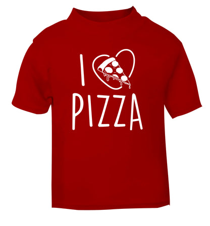 I Love Pizza red Baby Toddler Tshirt 2 Years