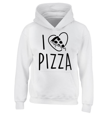 I Love Pizza children's white hoodie 12-13 Years