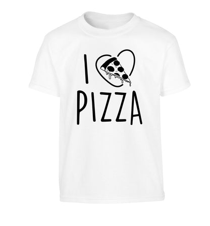 I Love Pizza Children's white Tshirt 12-13 Years