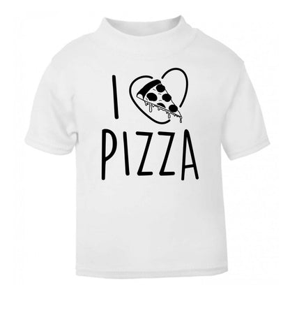 I Love Pizza white Baby Toddler Tshirt 2 Years