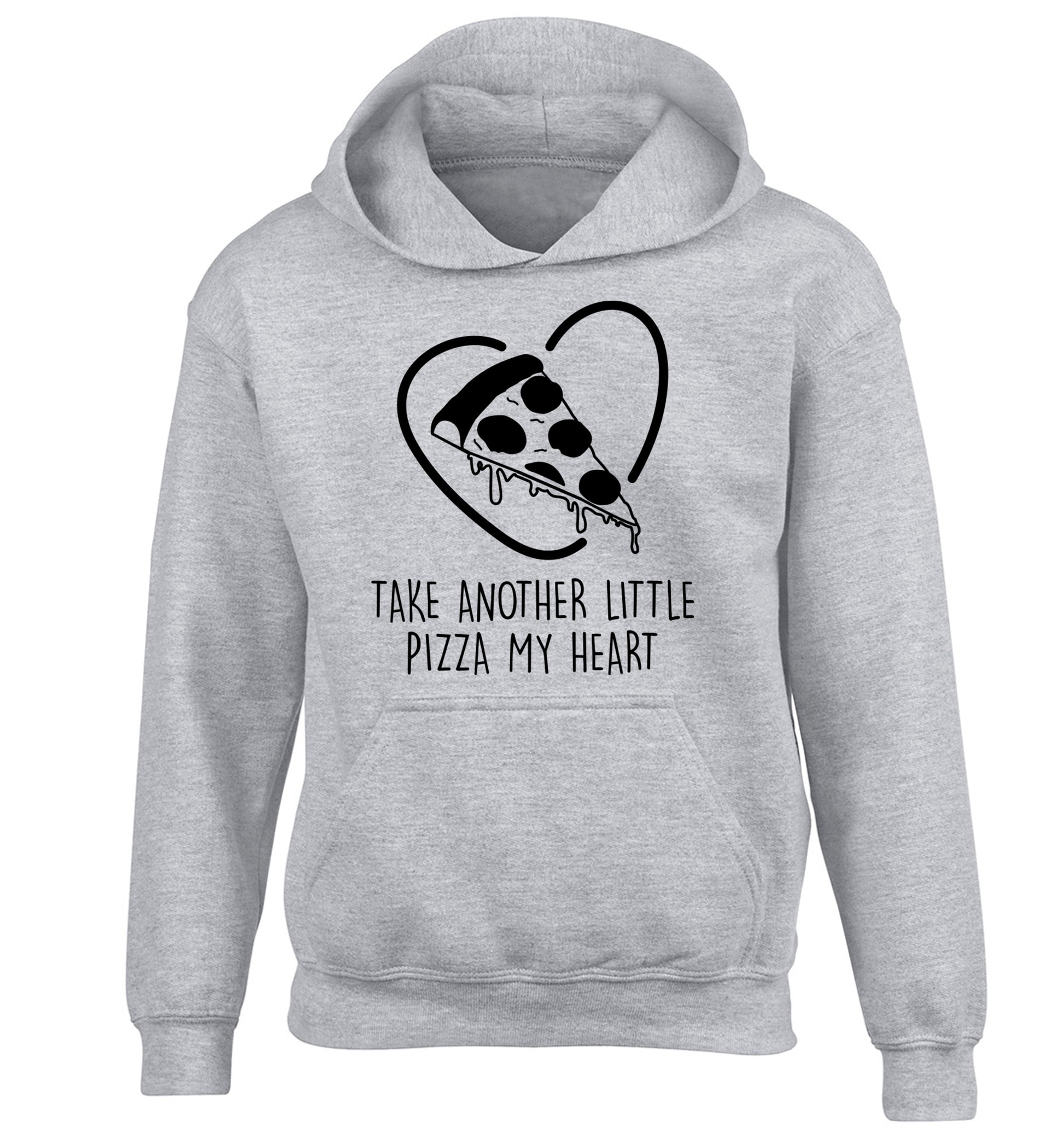 Take another little pizza my heart children's grey hoodie 12-13 Years