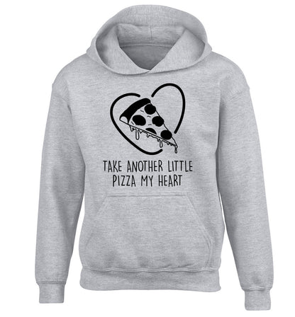 Take another little pizza my heart children's grey hoodie 12-13 Years