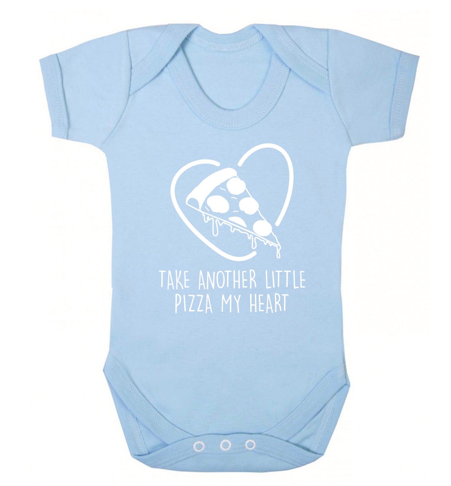 Take another little pizza my heart Baby Vest pale blue 18-24 months