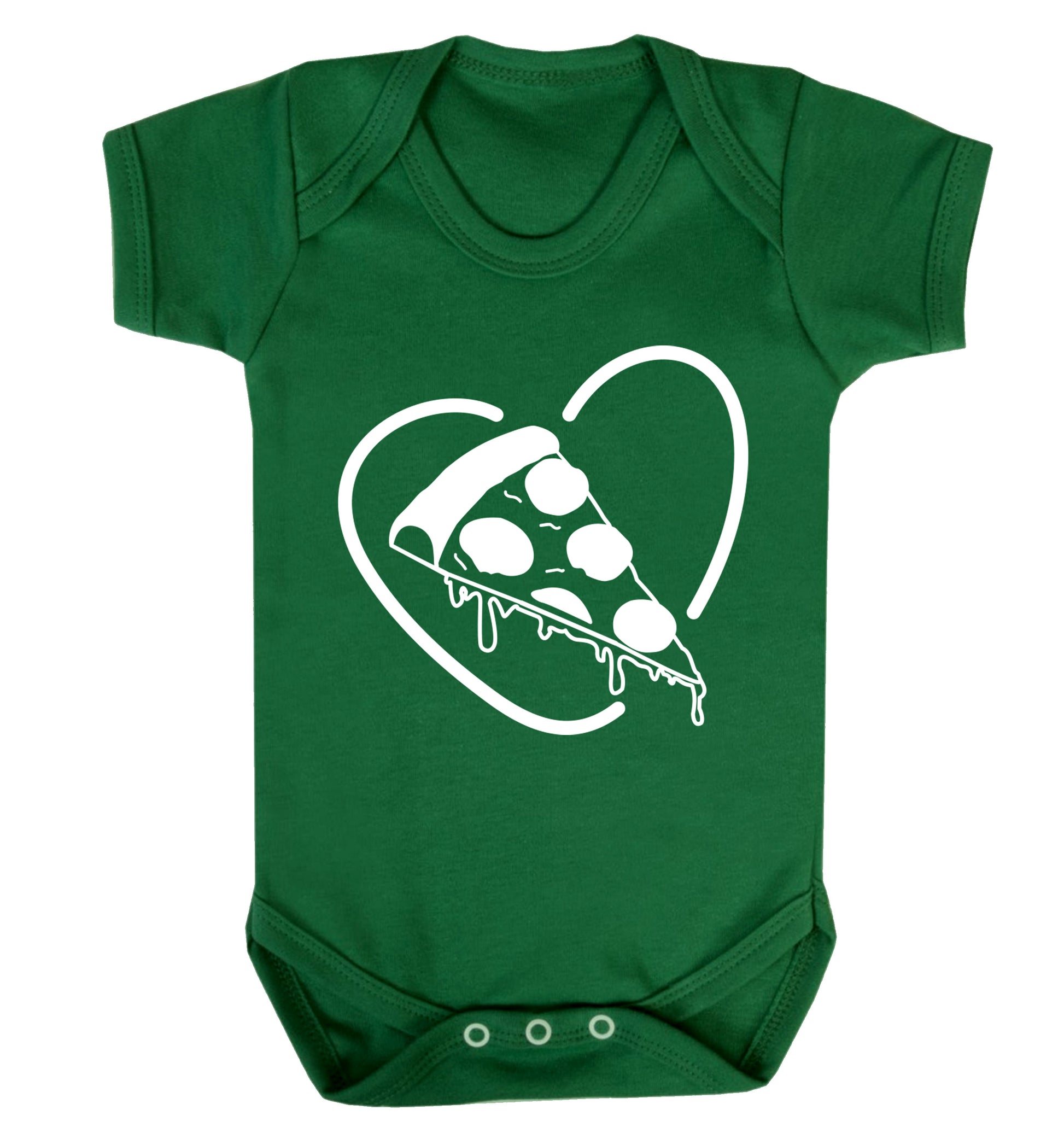 Pizza heart Baby Vest green 18-24 months