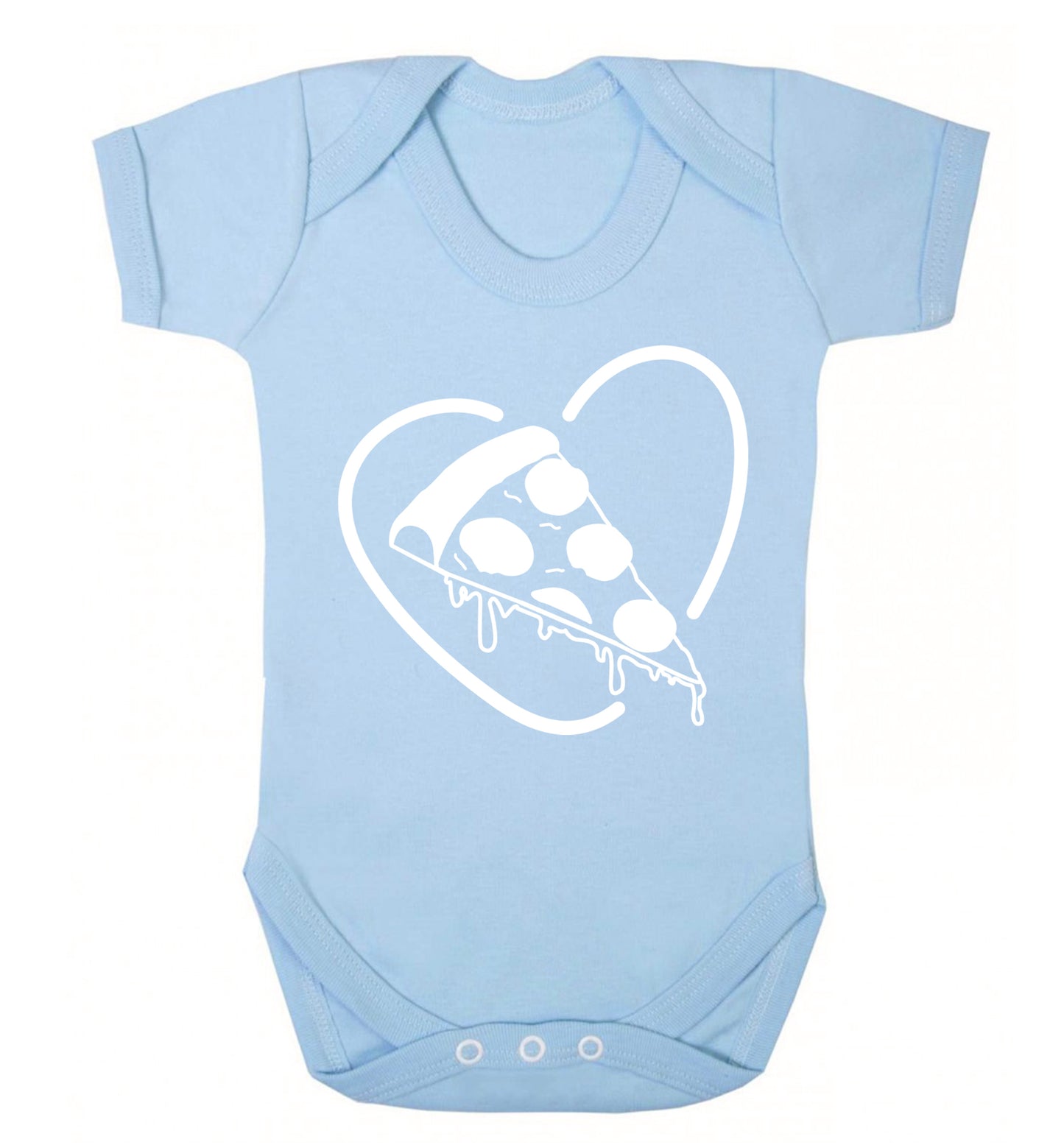 Pizza heart Baby Vest pale blue 18-24 months
