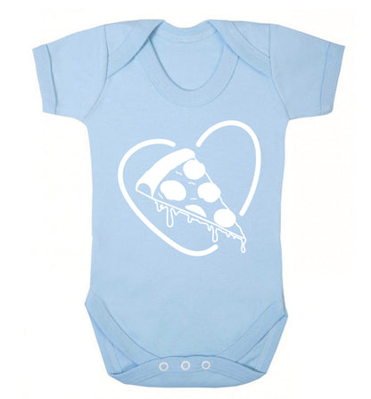 Pizza heart Baby Vest pale blue 18-24 months