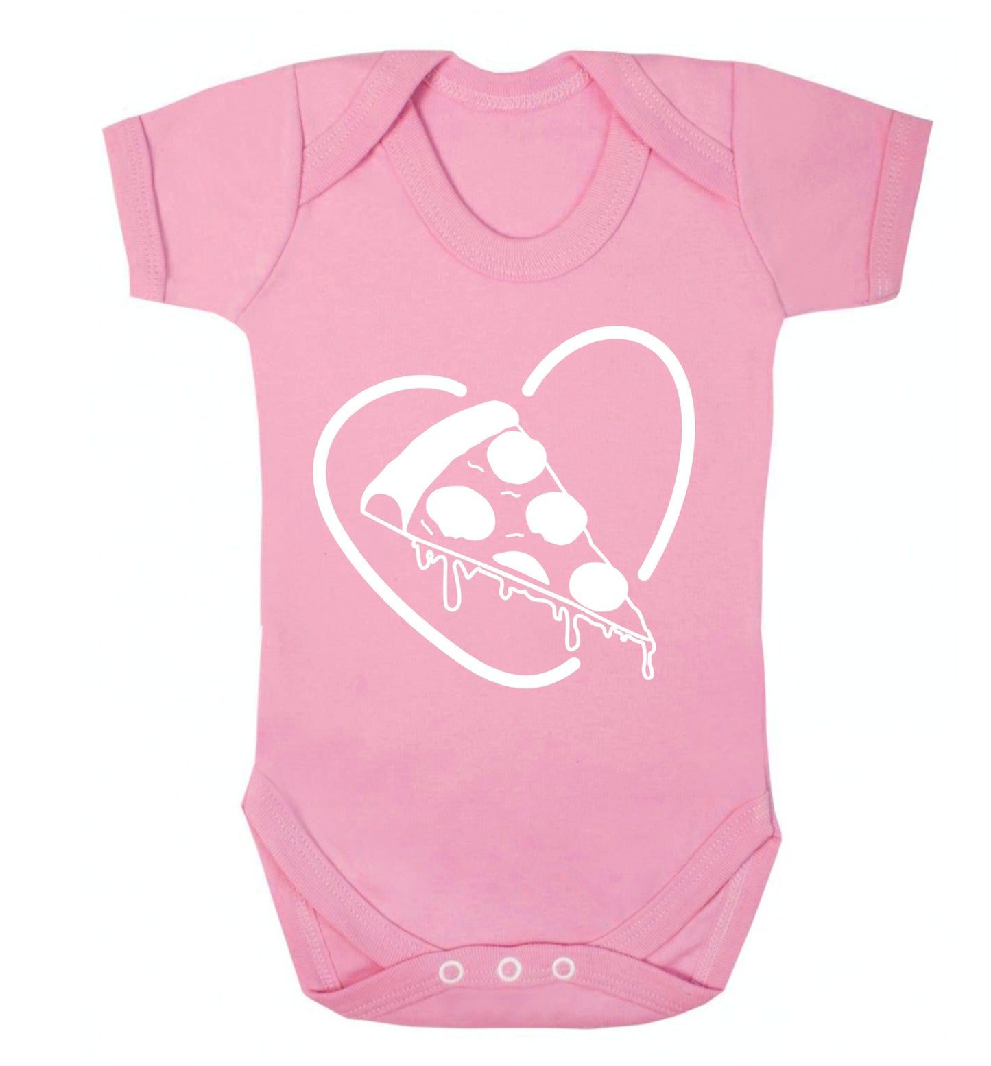 Pizza heart Baby Vest pale pink 18-24 months