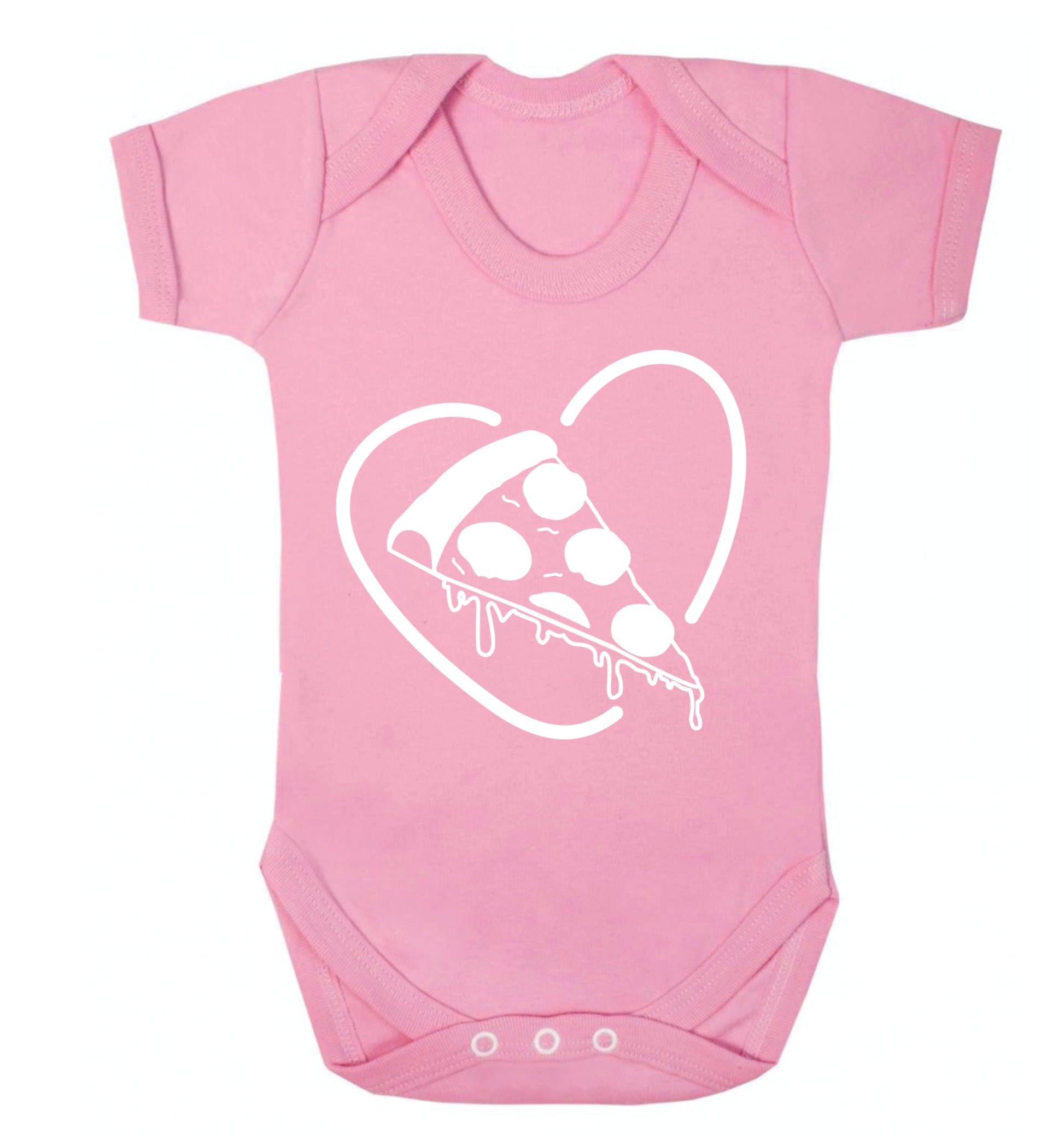 Pizza heart Baby Vest pale pink 18-24 months