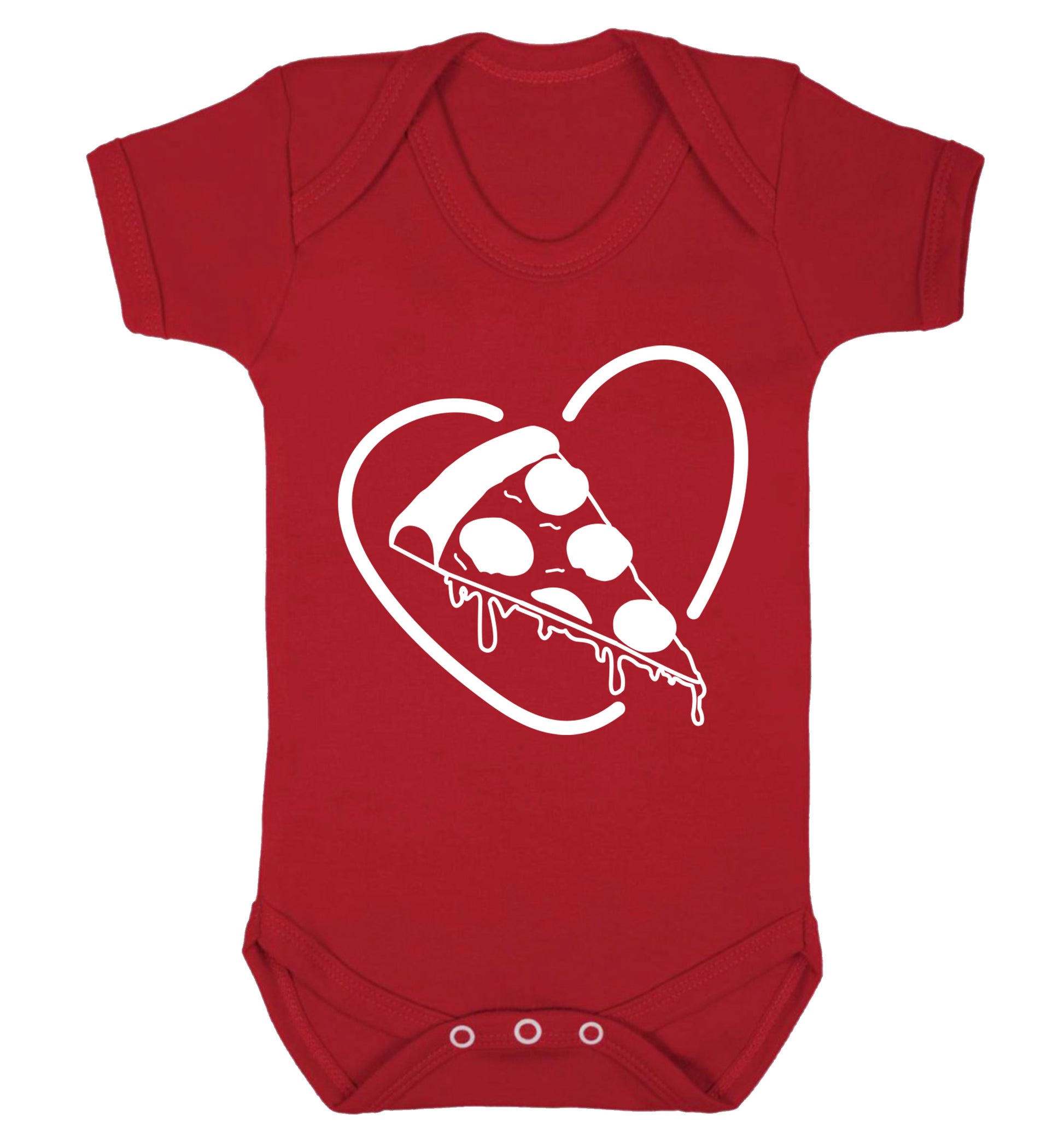 Pizza heart Baby Vest red 18-24 months