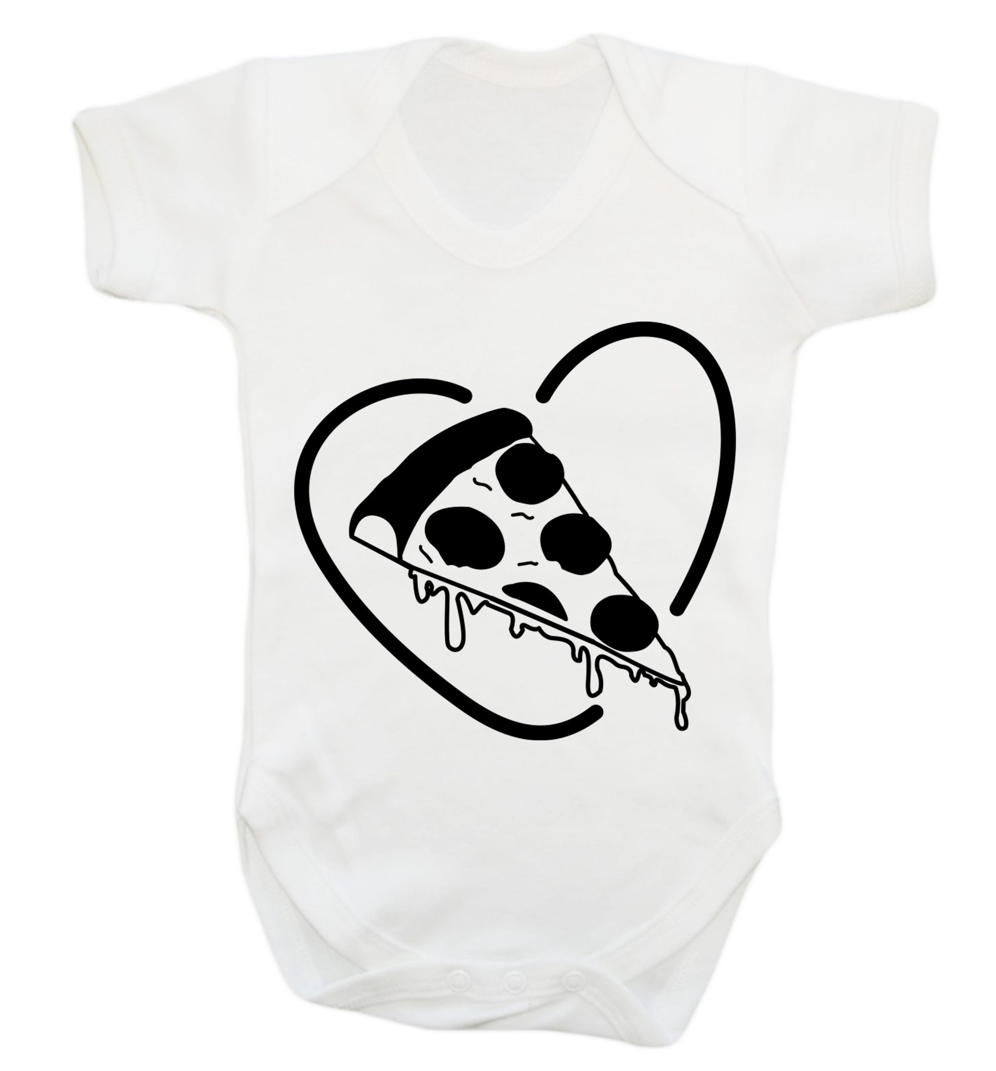 Pizza heart Baby Vest white 18-24 months