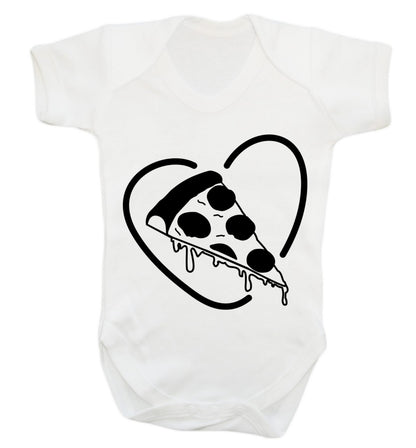 Pizza heart Baby Vest white 18-24 months