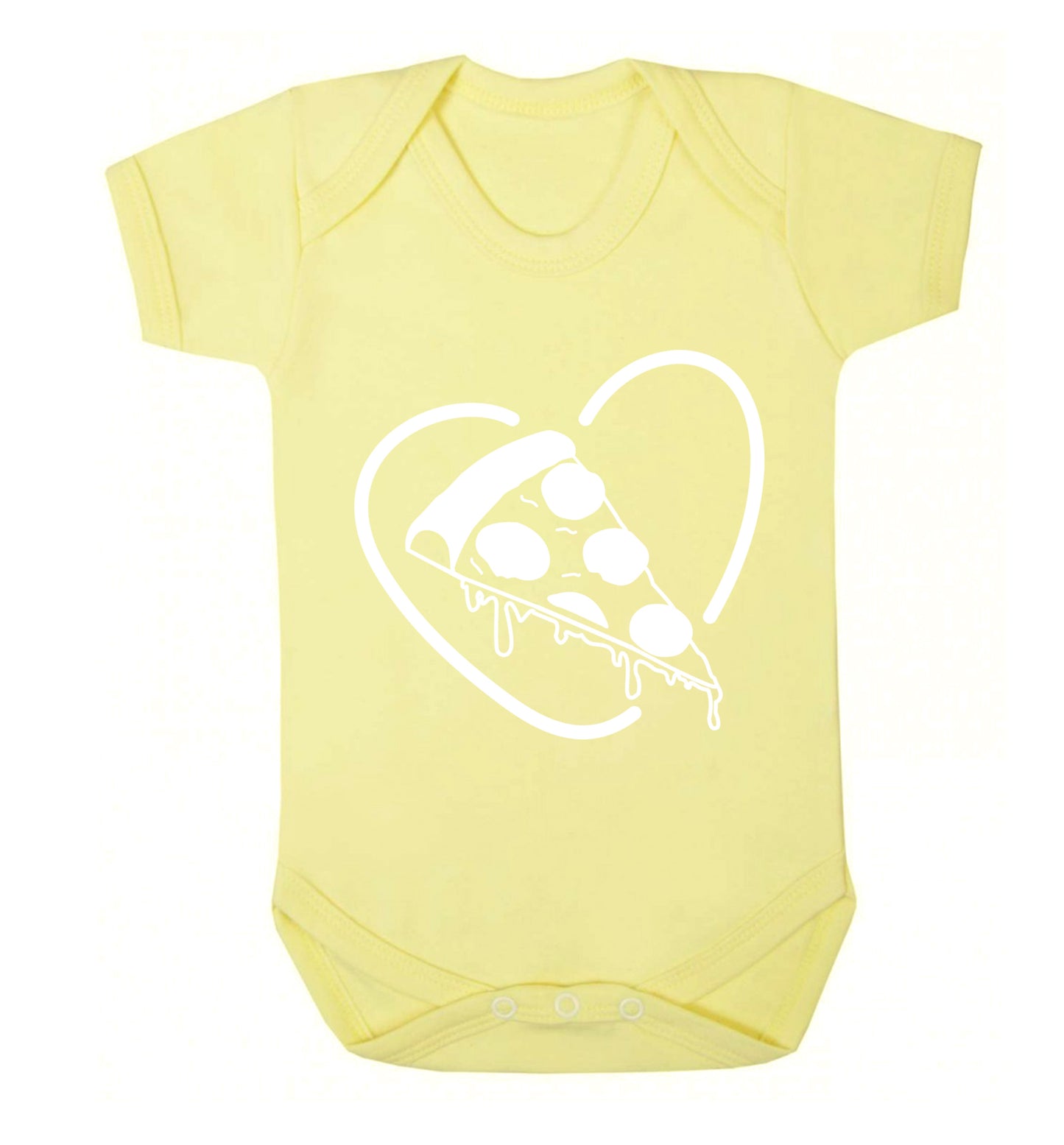Pizza heart Baby Vest pale yellow 18-24 months