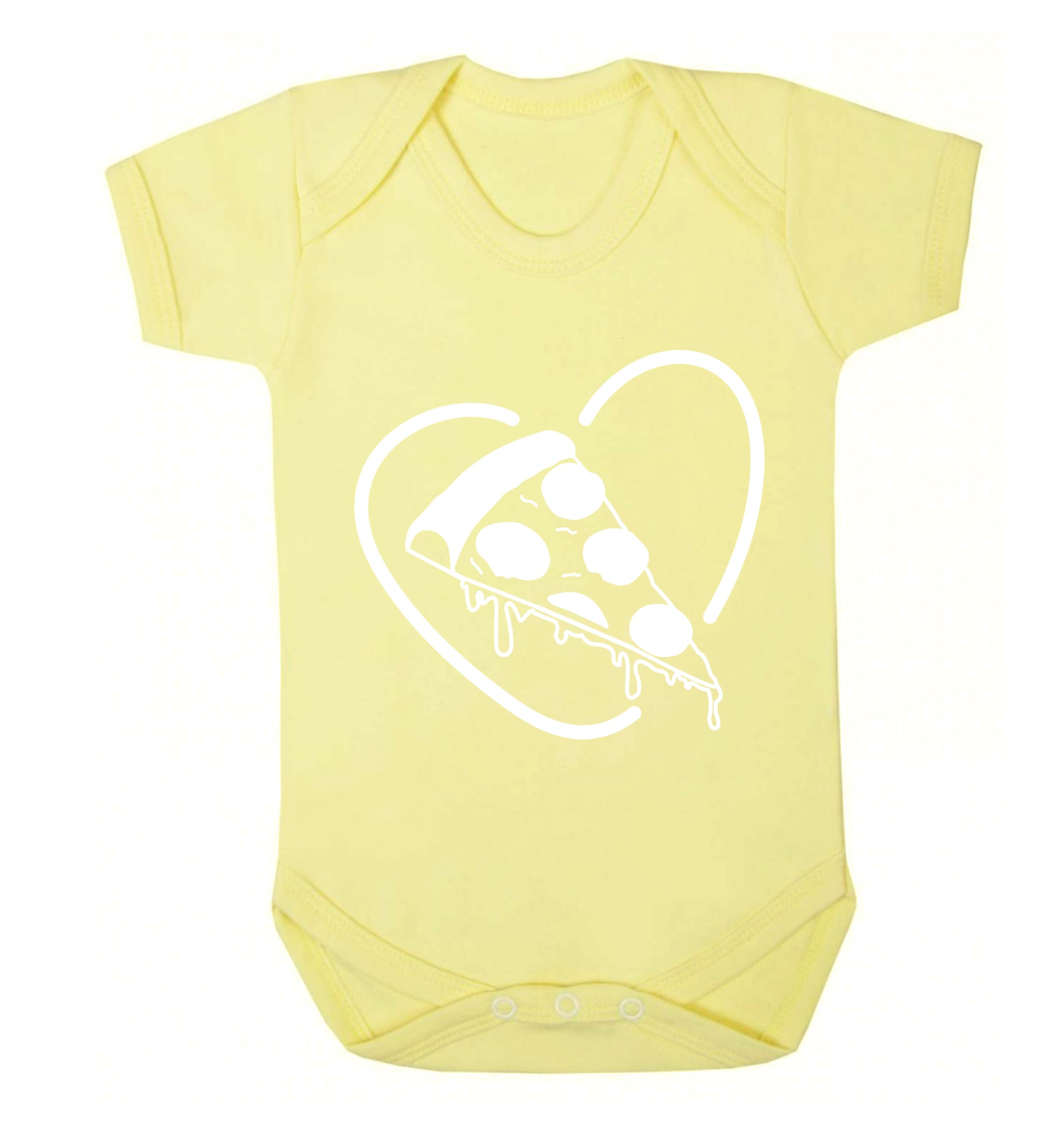 Pizza heart Baby Vest pale yellow 18-24 months