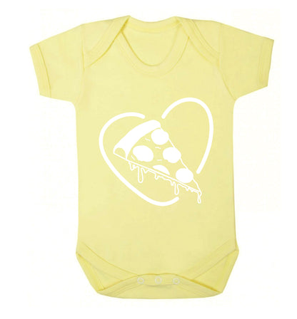 Pizza heart Baby Vest pale yellow 18-24 months