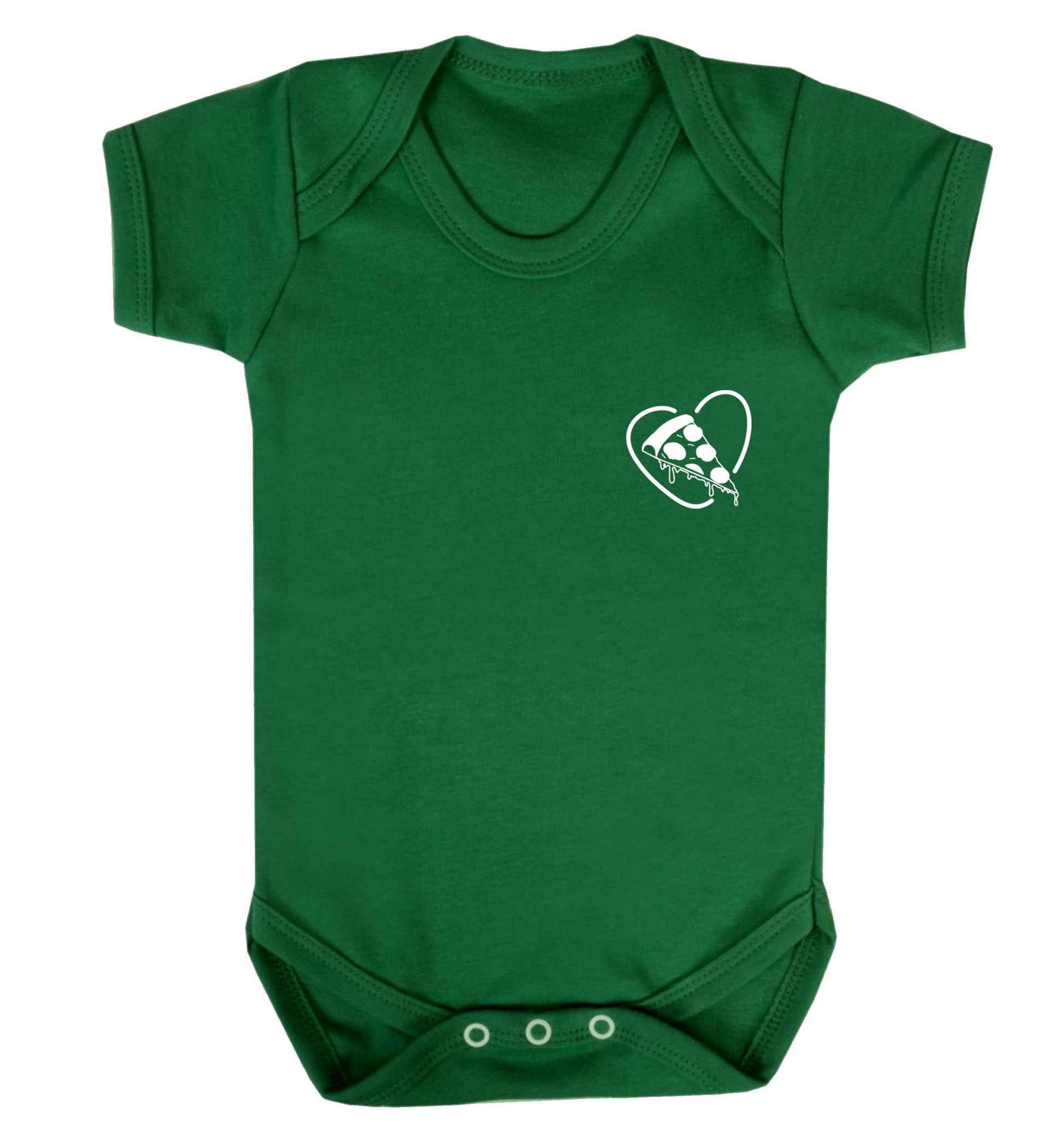 Pizza heart pocket Baby Vest green 18-24 months