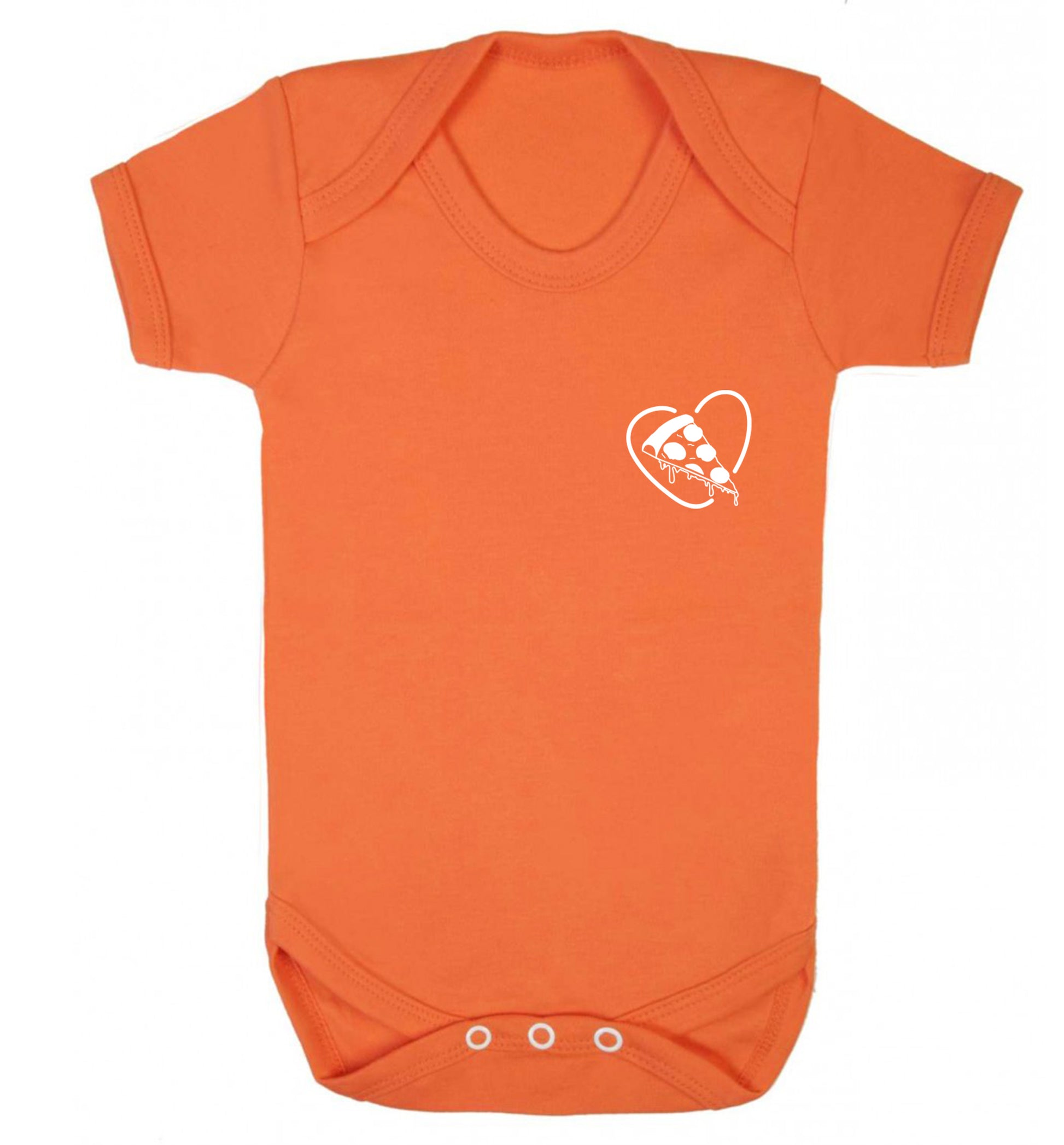 Pizza heart pocket Baby Vest orange 18-24 months