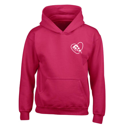 Pizza heart pocket children's pink hoodie 12-13 Years