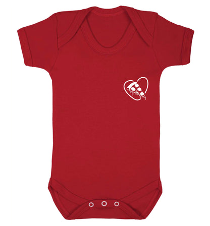 Pizza heart pocket Baby Vest red 18-24 months