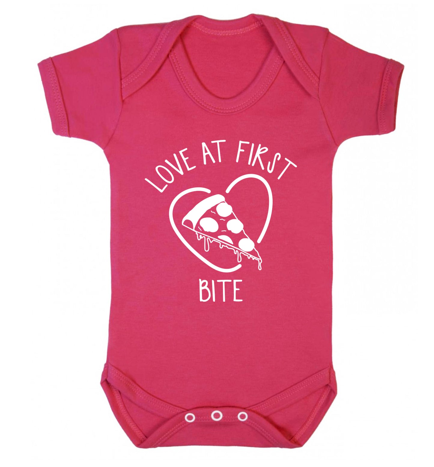 Love at first bite Baby Vest dark pink 18-24 months