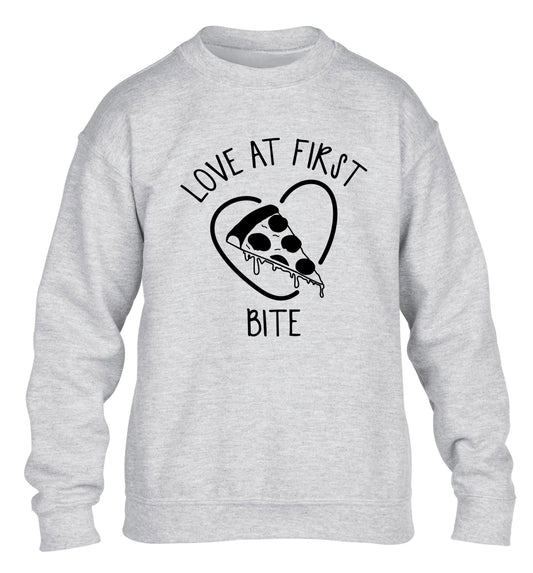 Love at first bite children's grey sweater 12-13 Years