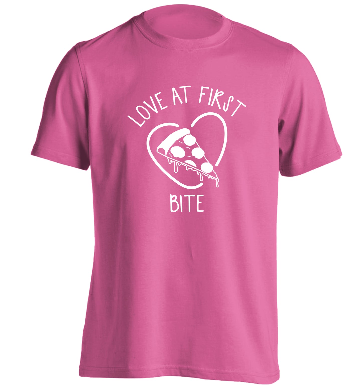 Love at first bite adults unisex pink Tshirt 2XL