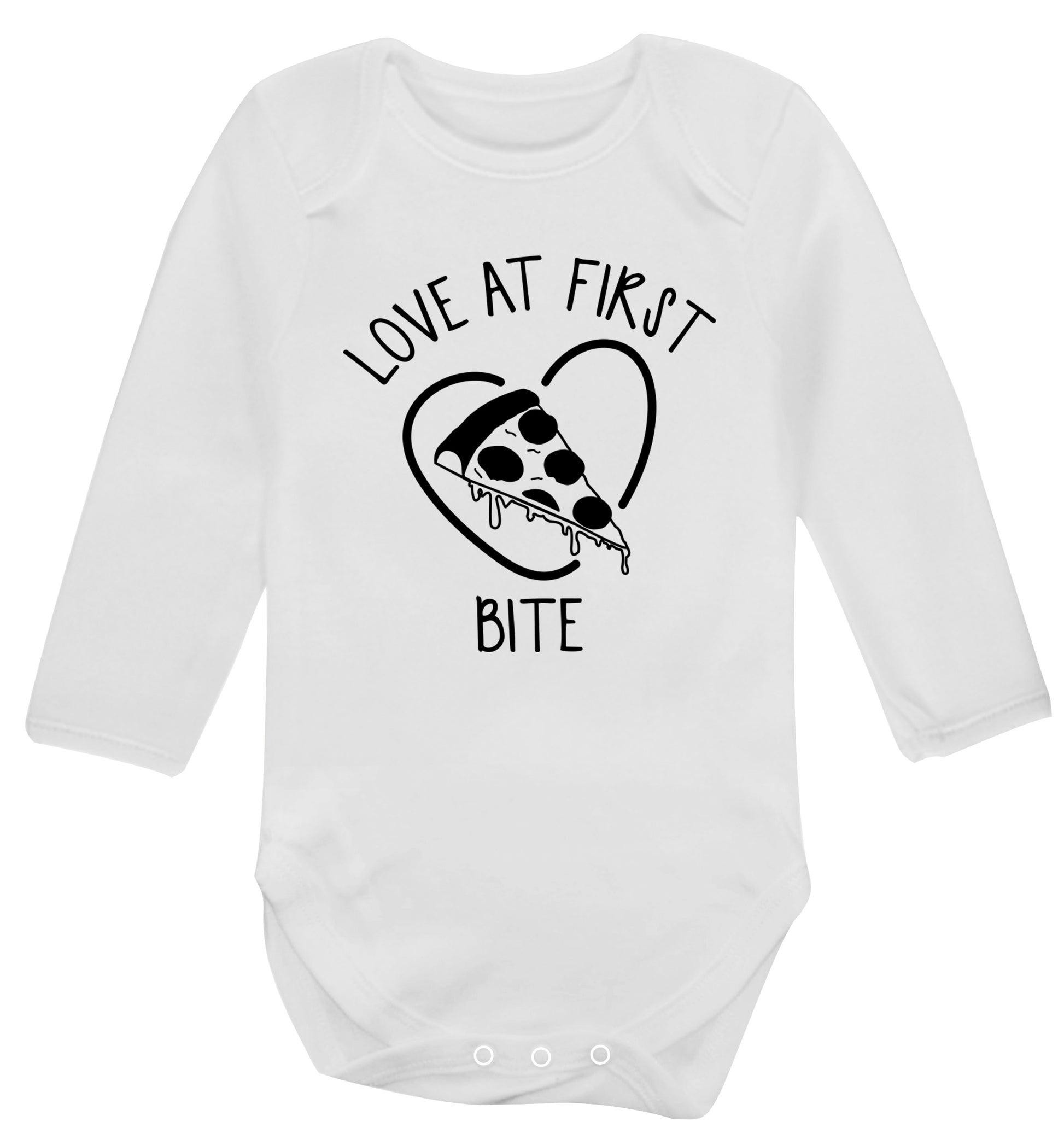 Love at first bite Baby Vest long sleeved white 6-12 months