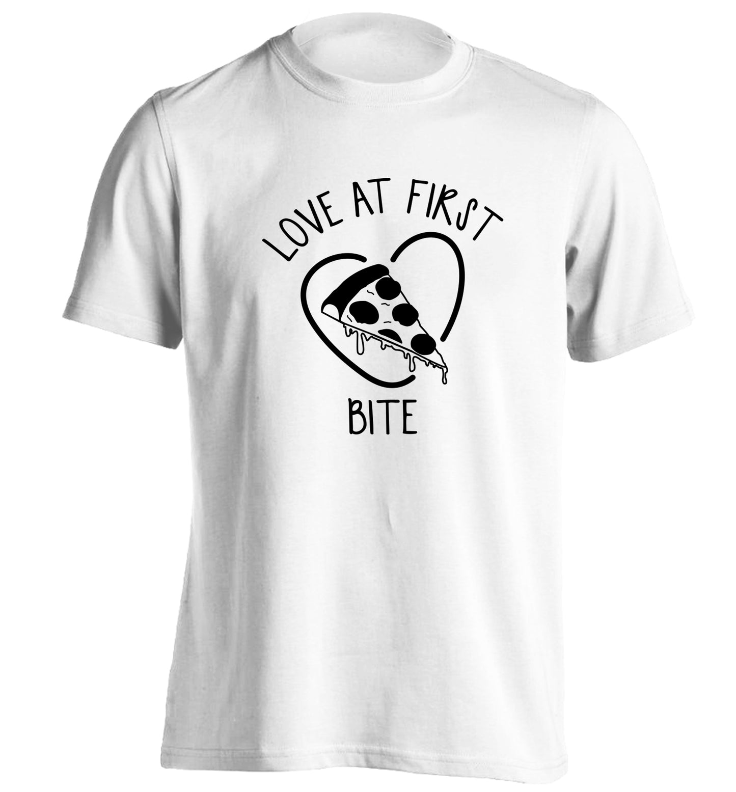 Love at first bite adults unisex white Tshirt 2XL