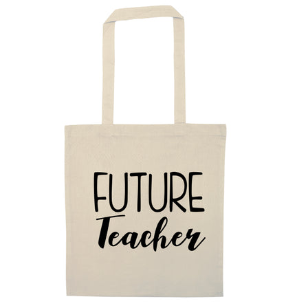 Future teacher natural tote bag