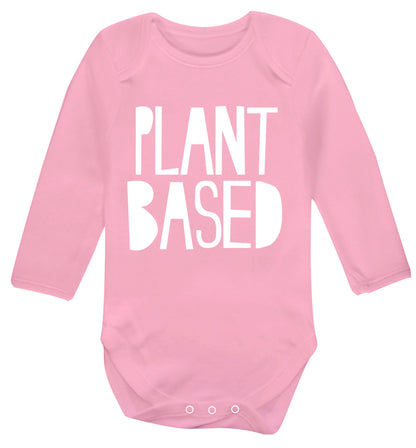 Plant Based Baby Vest long sleeved pale pink 6-12 months