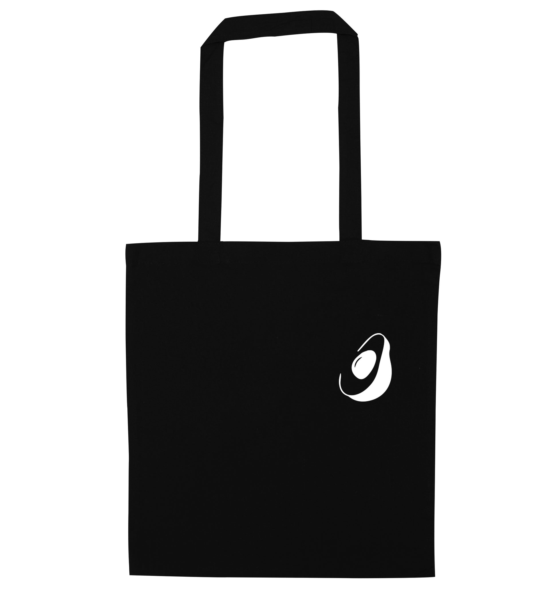Avocado pocket black tote bag