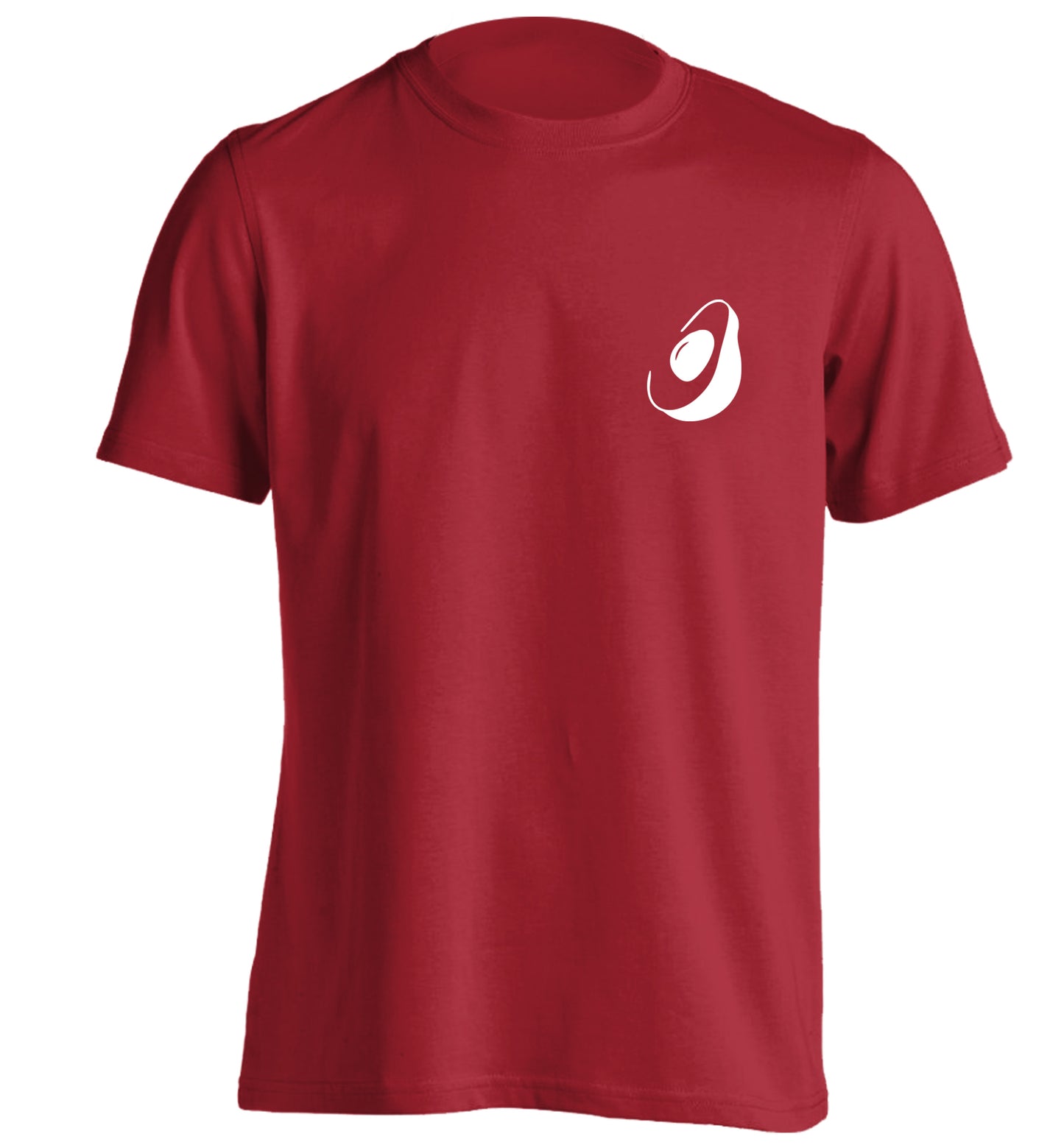 Avocado pocket adults unisex red Tshirt 2XL
