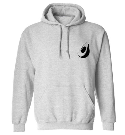 Avocado pocket adults unisex grey hoodie 2XL