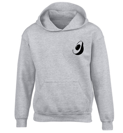 Avocado pocket children's grey hoodie 12-13 Years